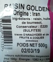 Raisin sec Golden profruit, 500g