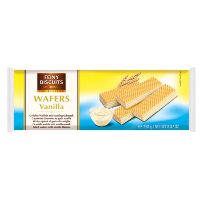 Gaufrettes fourrées à la crème à la vanille 250g