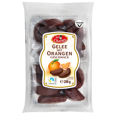 Pâte de fruits chocolatée au goût d'orange 200g