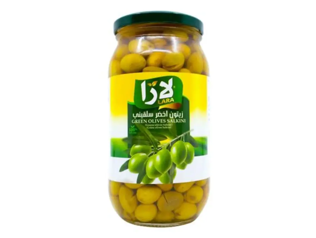 Green olives entières Salkini, Lara, 650g