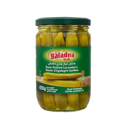 Sour pickled cucumbers, Baladna, 660g