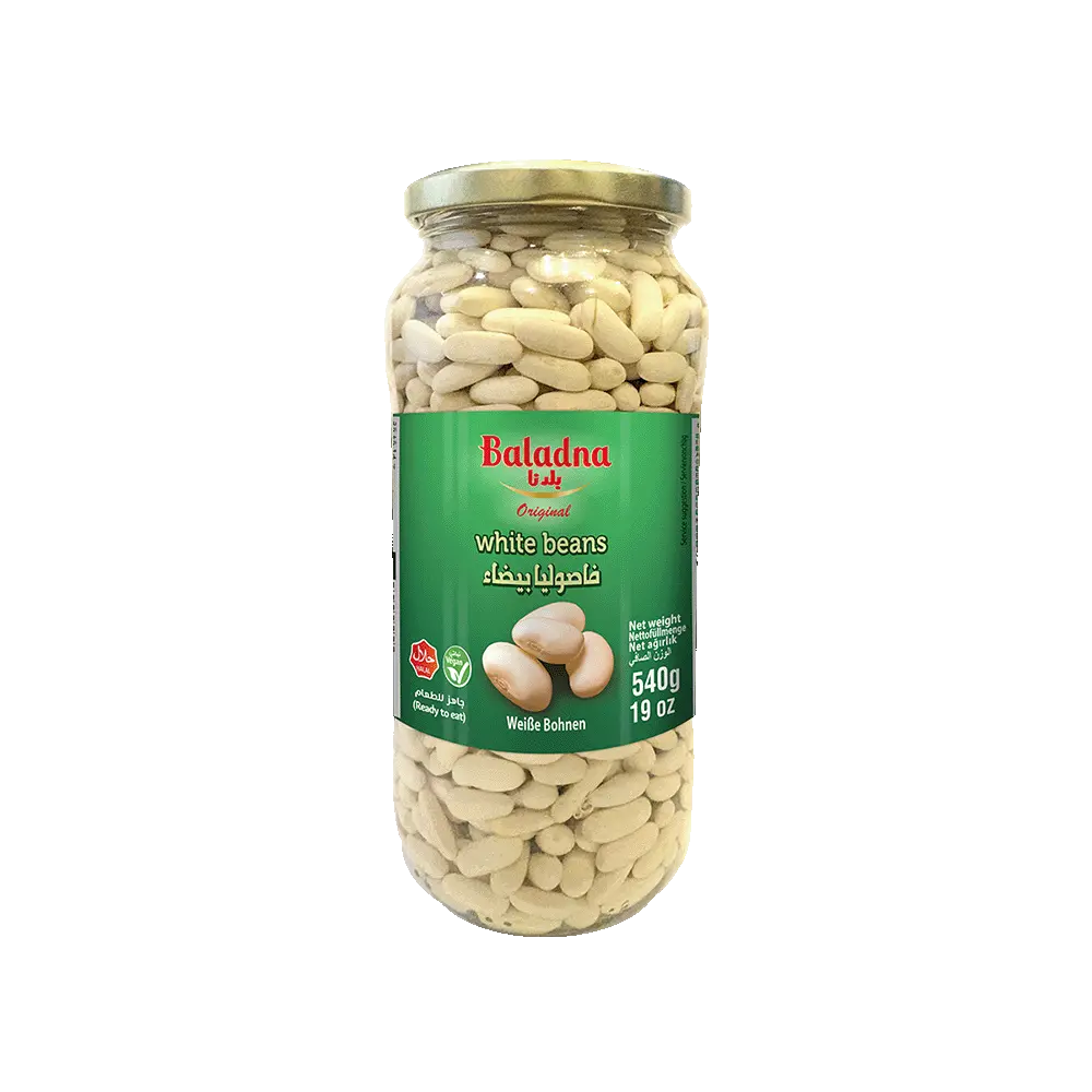 Boiled White beans, Baladna, 540g