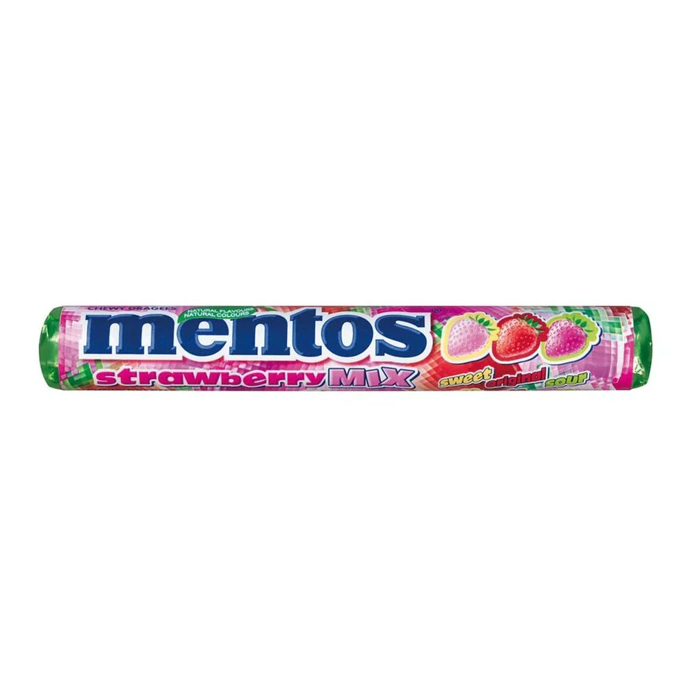 Mentos goût strawberry mix, 37,5g