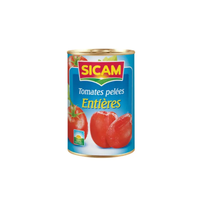 Tomate pelées Entières, Sicam, 400g