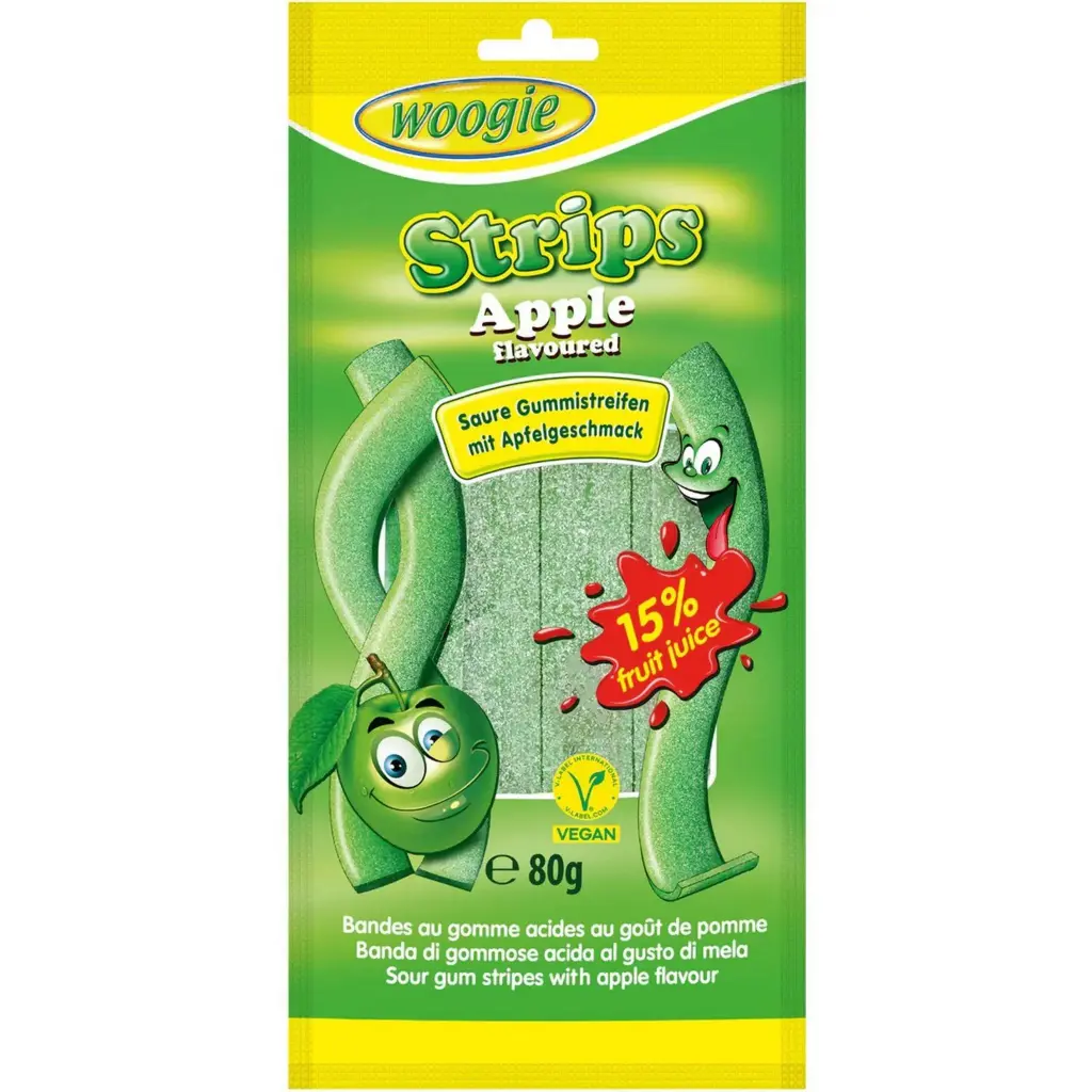 Strips Apple, Woogie, 80g
