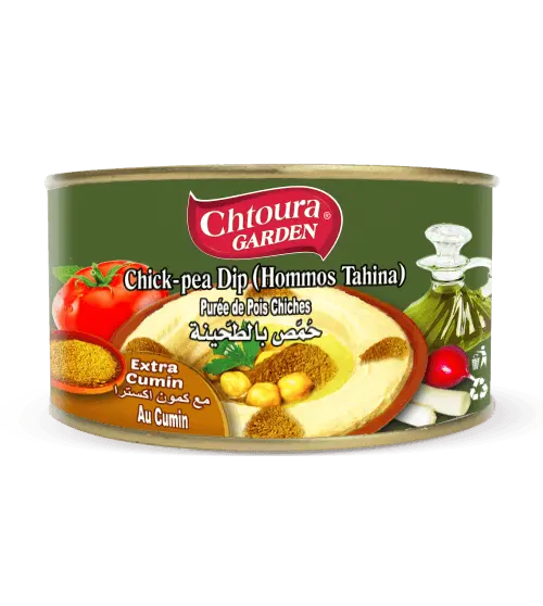 Chickpea Dip, hummus tahina extra cumin, Chtoura garden, 420g