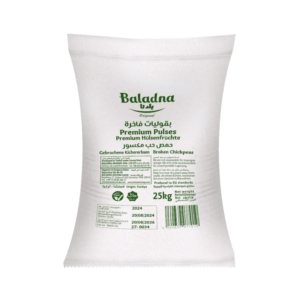 Pois chiches cassés (vert), Baladna, 25kg
