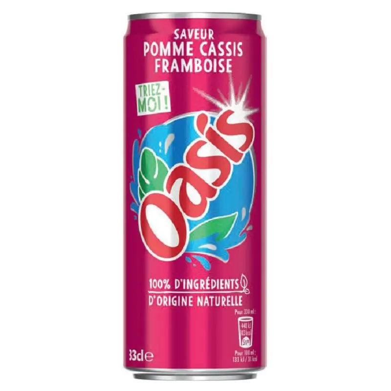 Pomme Cassis Framboise, Oasis, 33cl