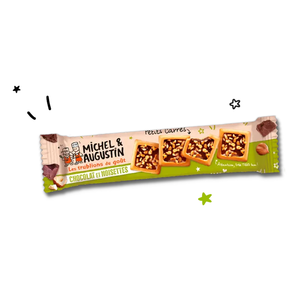 Petits Carrés Choco Noisettes, 33.6g