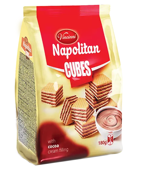 Vincinni Napolitane cacao, Cuburi, 180g