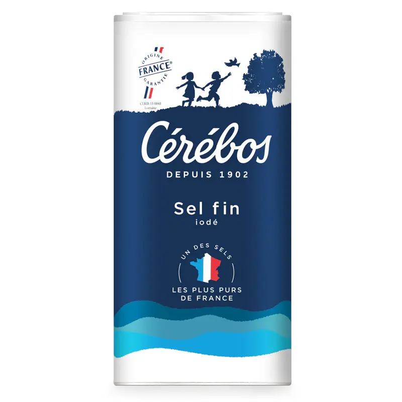 Sel fin iodé, Cerebos, 500g