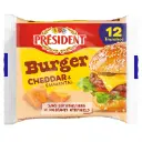 Burger Cheddar & Emmental, Président, 12 traches