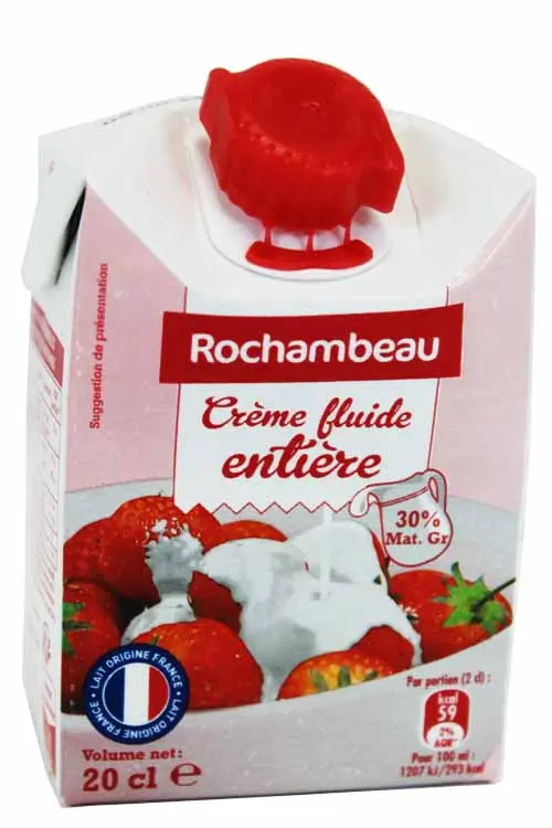 Crème fluide entière, Rochambeau, 20cl