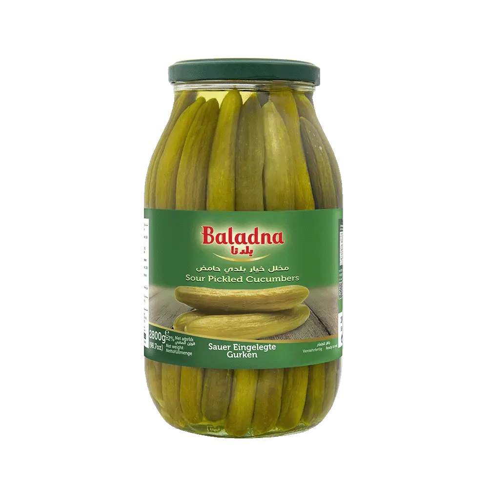 Sour Pickled Cucumbers, Baladna, 2800g
