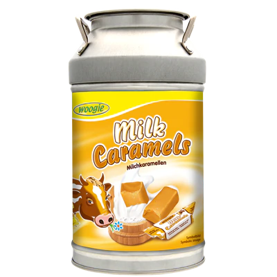 Bidon de lait avec caramels, 250g
