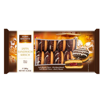 Jaffa sandwich creme chocolat-cerise, 380g 