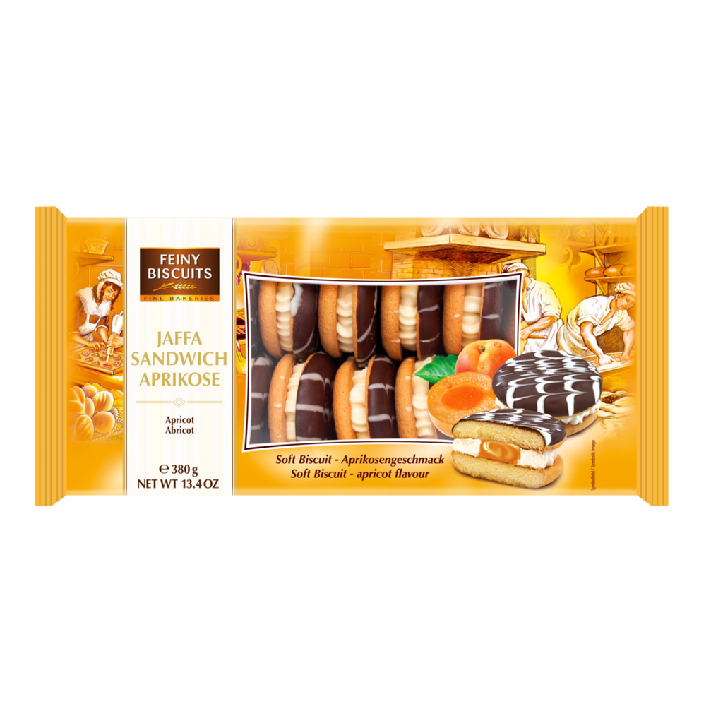 Jaffa sandwich crème- abricot, 380g 