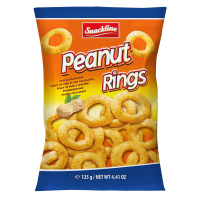 Peanut rings aux cacahuètes, Snackline, 125g