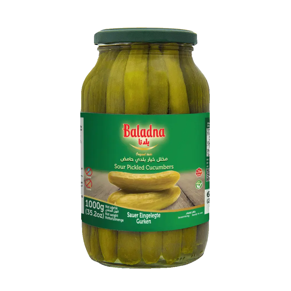 Sour pickled cucumbers, Baladna, 1000g