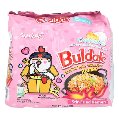 Ramen poulet piquant carbo, Buldak, 140g