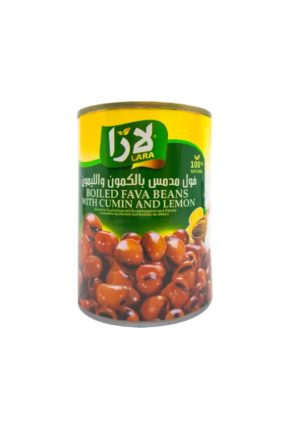 Fèves bouillies au cumin et au citron, Lara, 400g