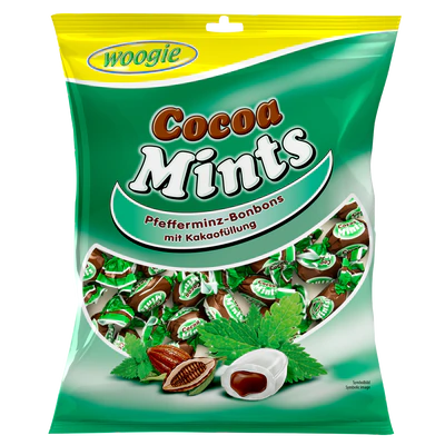 Bonbons á la menthe poivrée fourrés au chocolat 150g