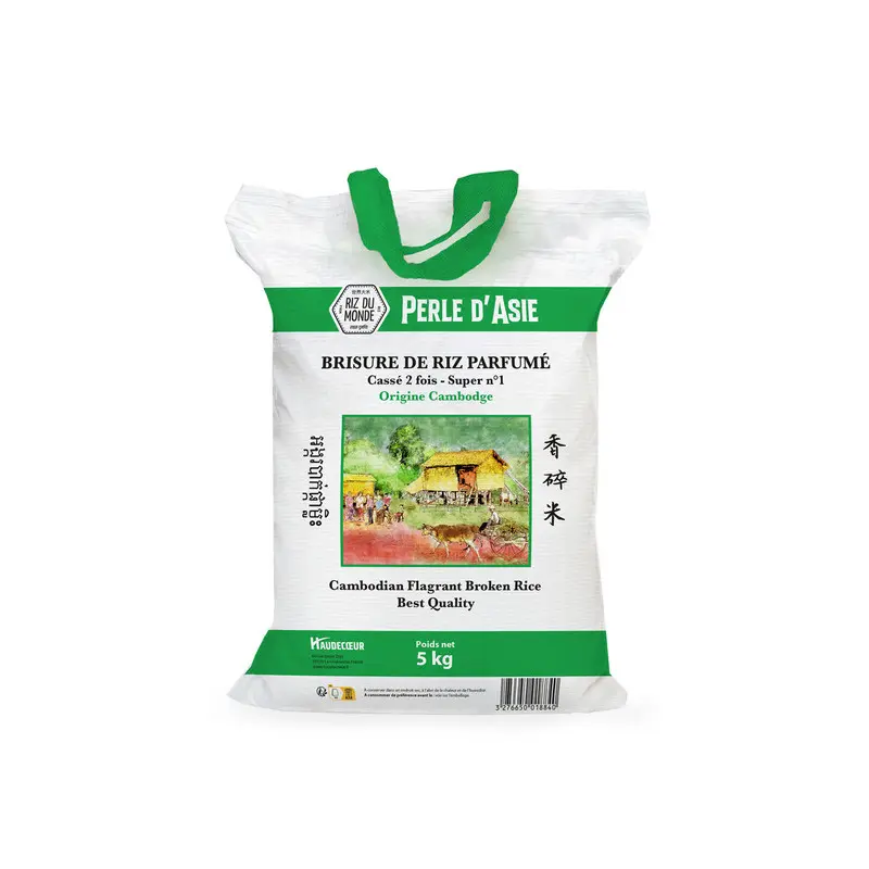 Brisure de riz parfumé Cassé 2 fois, Perle d'asie, 5kg