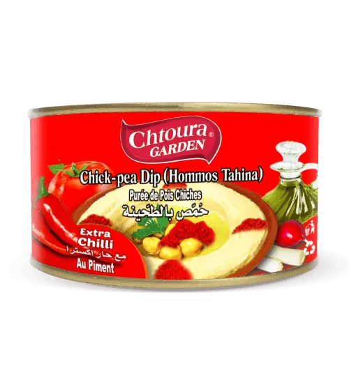 Chickpea dip hummus Tahina extra chilli, Chtoura garden, (rouge) 420g
