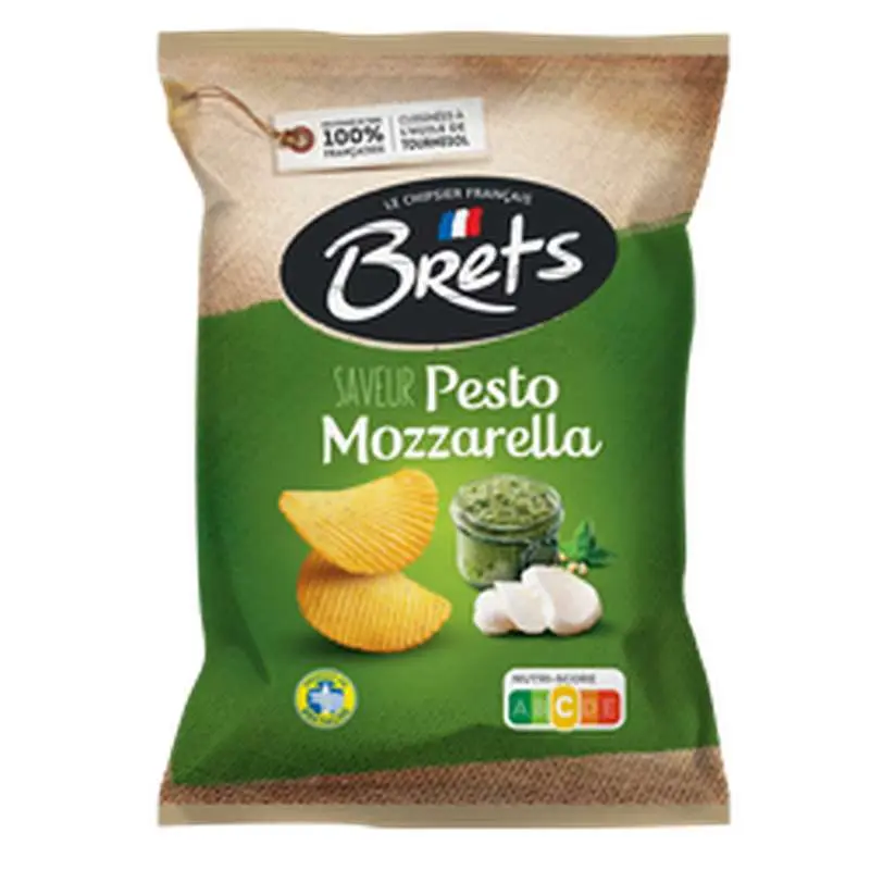 CHIPS BRET'S PESTO MOZZARELLA 125G