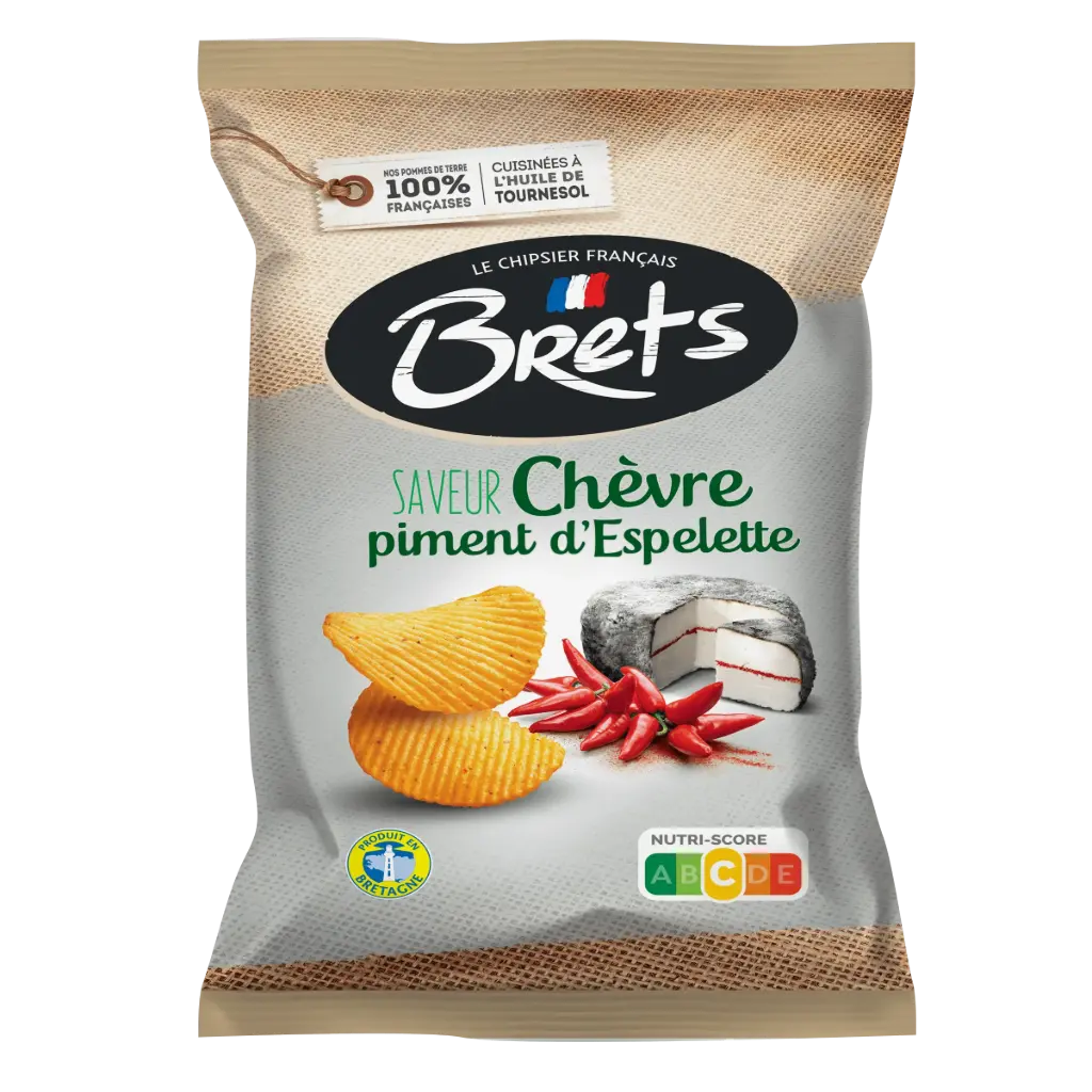 Chips Saveur Chèvre Piment, Brets, 125g