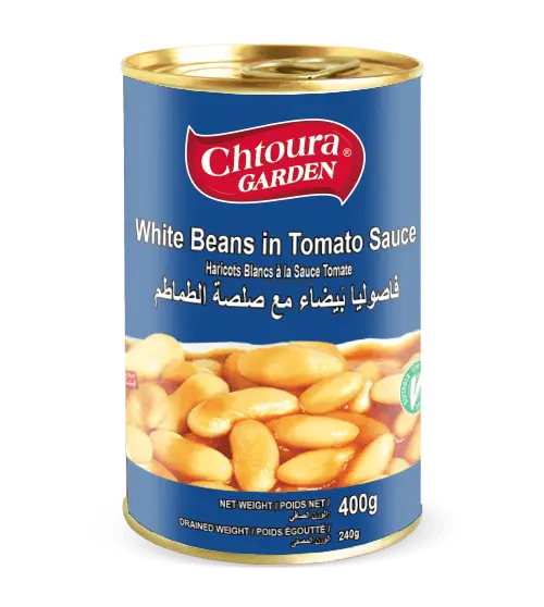 Chtoura Garden, White beans with tomato sauce, 400g