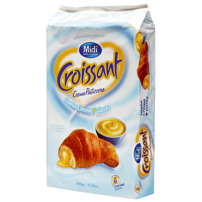 Croissants à la crème, Midi, 6x50g