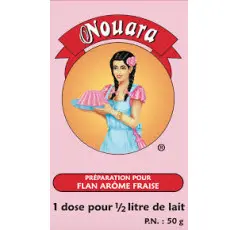 Flan arôme Fraise, Nouara, 56g