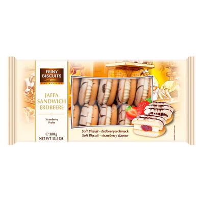 Jaffa sandwich carton strawberry 380g