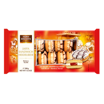 Jaffa sandwich crème-myrtille, 380g 