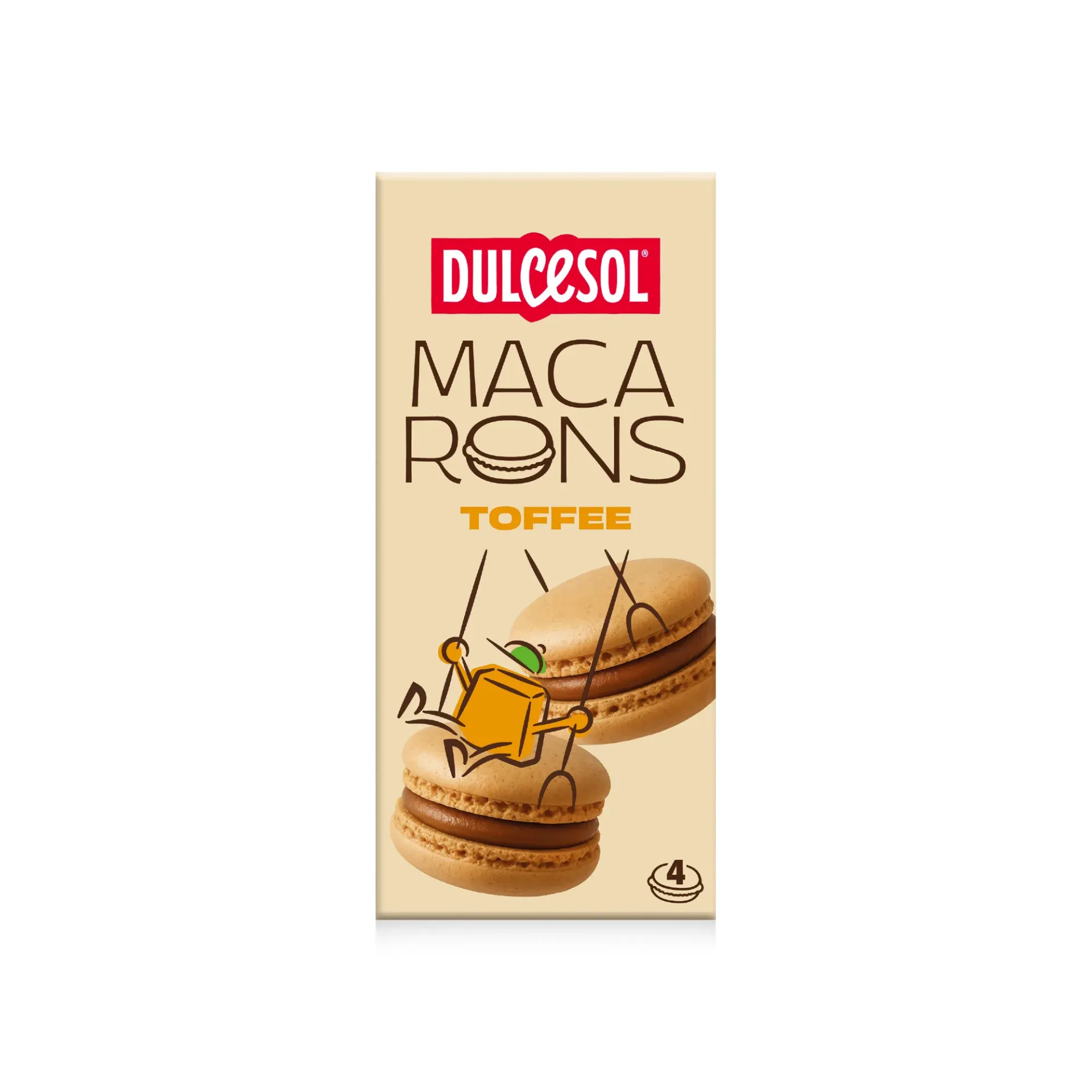 Macarons goût caramel, Dulcesol, 4 pièces