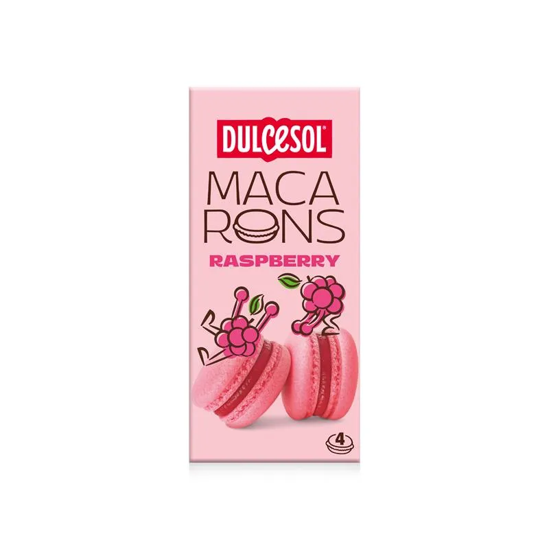 Macarons goût framboise, 4 pièces