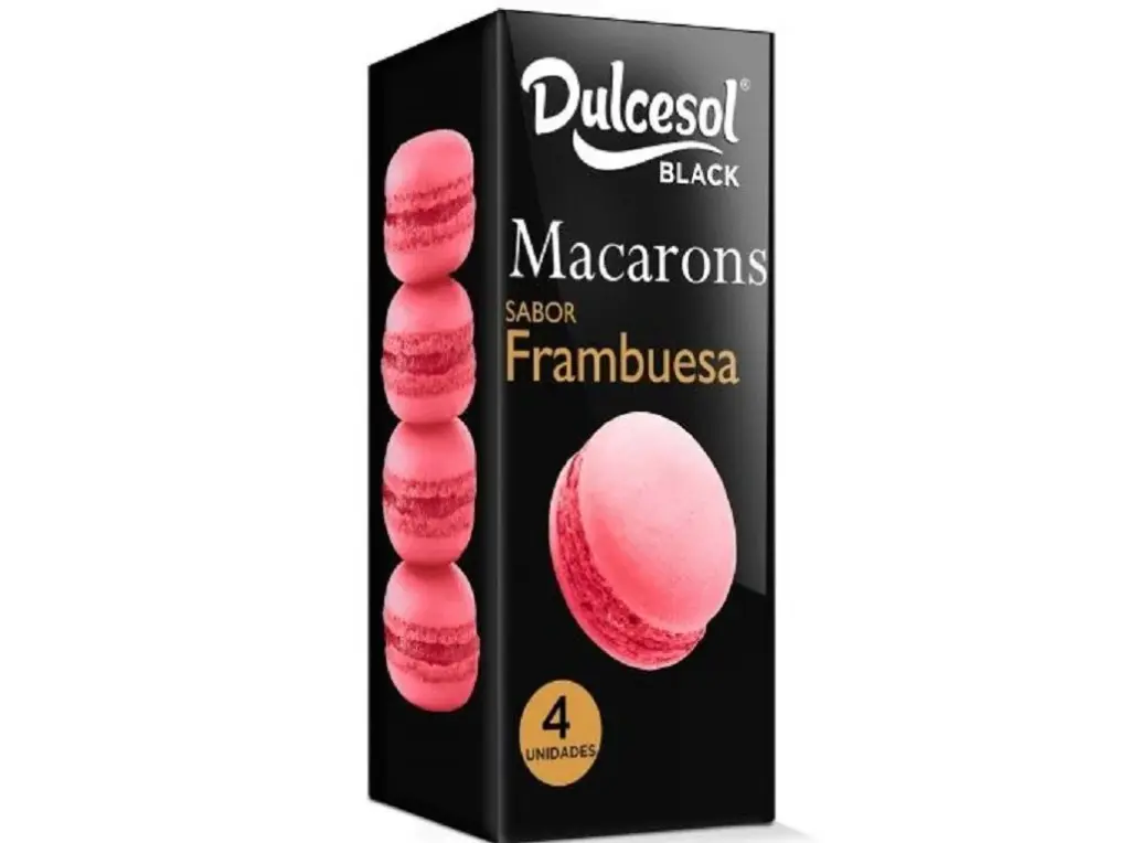 Macarons goût framboise, 4 pièces