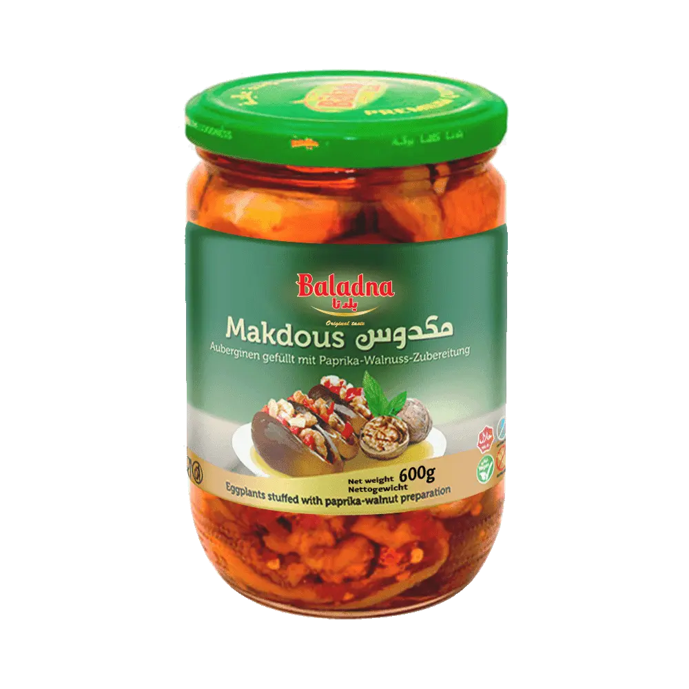Makdous Aubergines marinées, Baladna, 600g