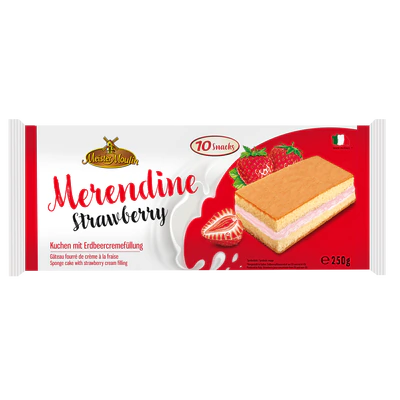 Petit gâteau fourré à la crème à la fraise, 250g