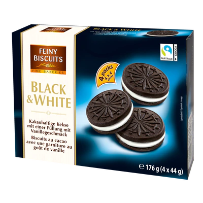 Petits gâteaux black & white, 176g