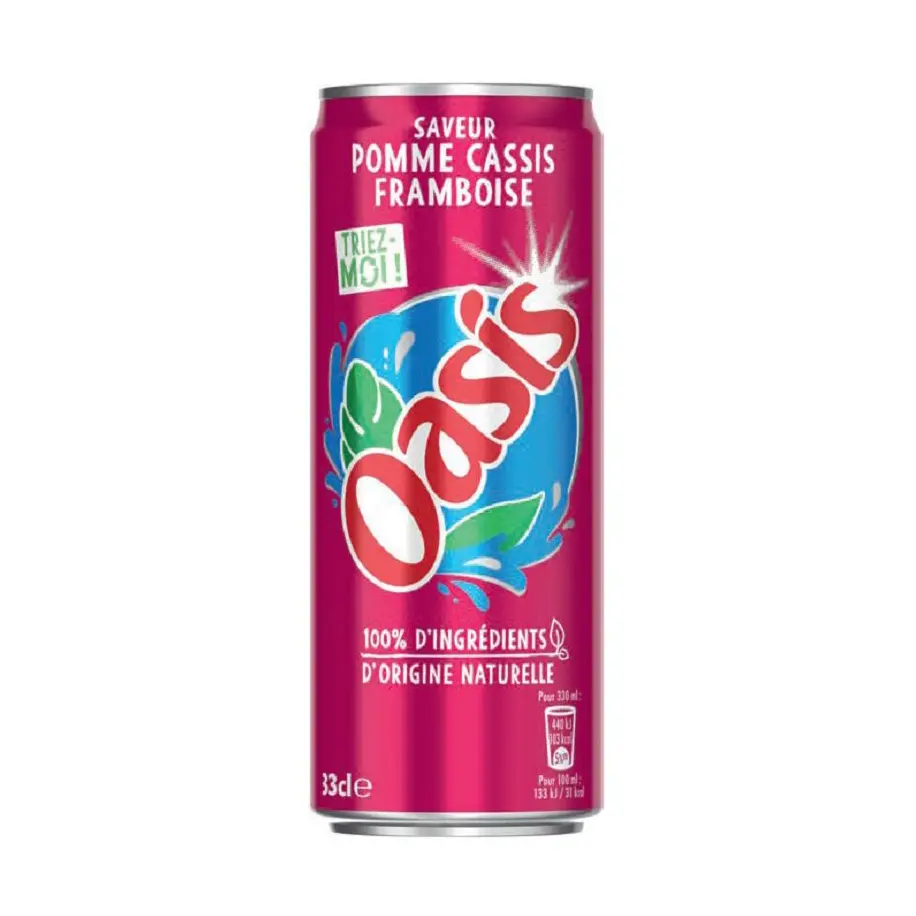 Pomme Cassis Framboise, Oasis, 33cl