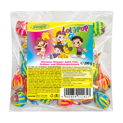 Sucette Lolly's, Lollipop, 200g