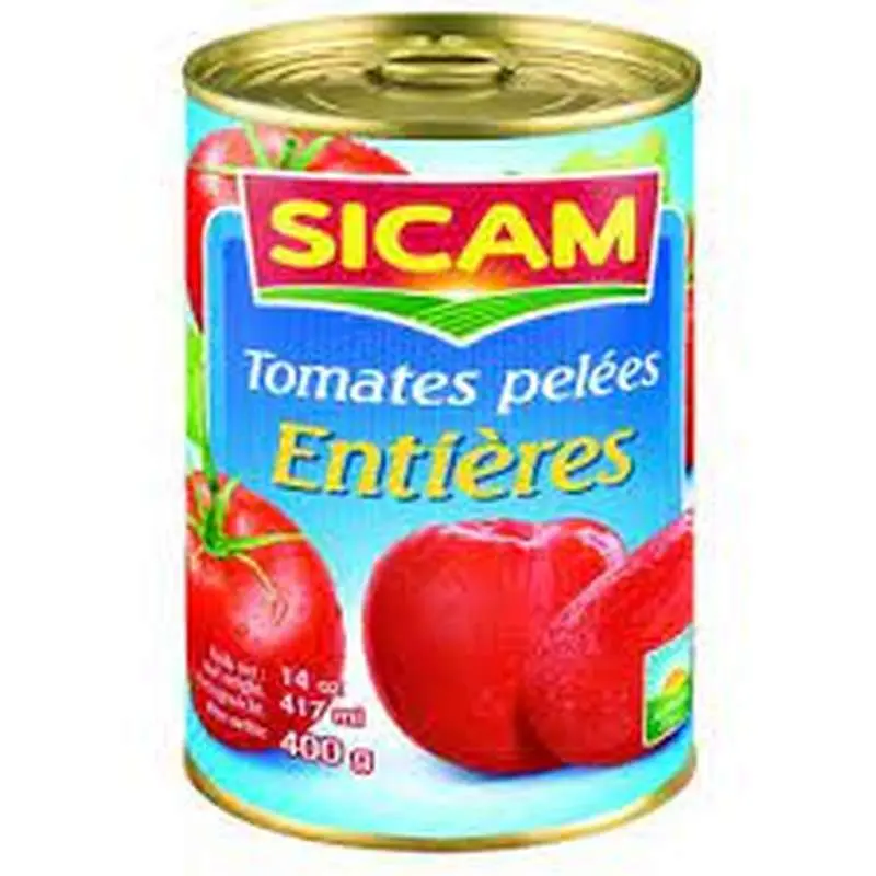 Tomate pelées Entières, Sicam, 400g