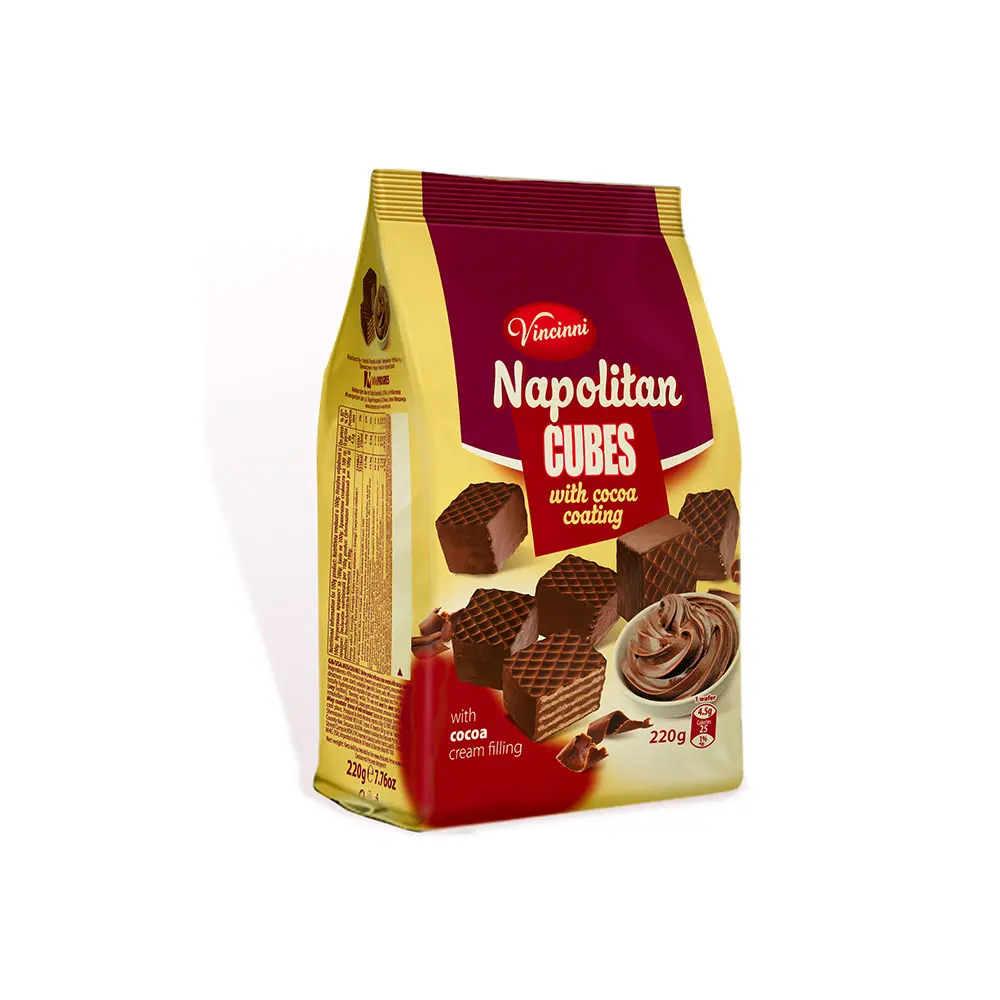 Vincinni Napolitane with cacao coating, Cuburi, 220g
