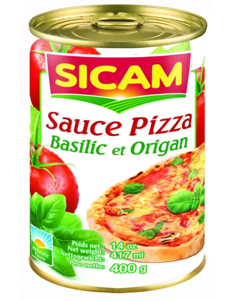 Sauce pizza basilic origan, Sicam, 400g
