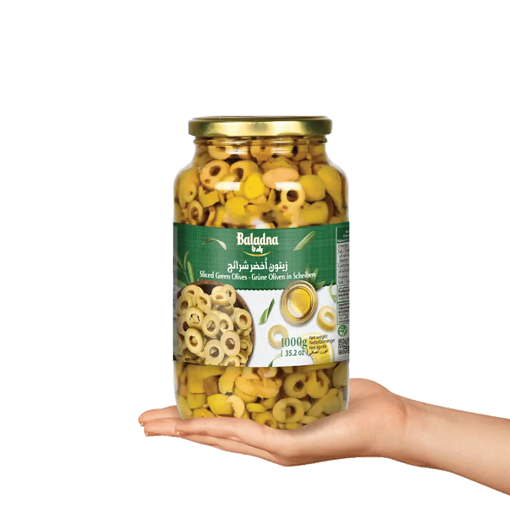 Silced Green olives, Baladna, 1000g