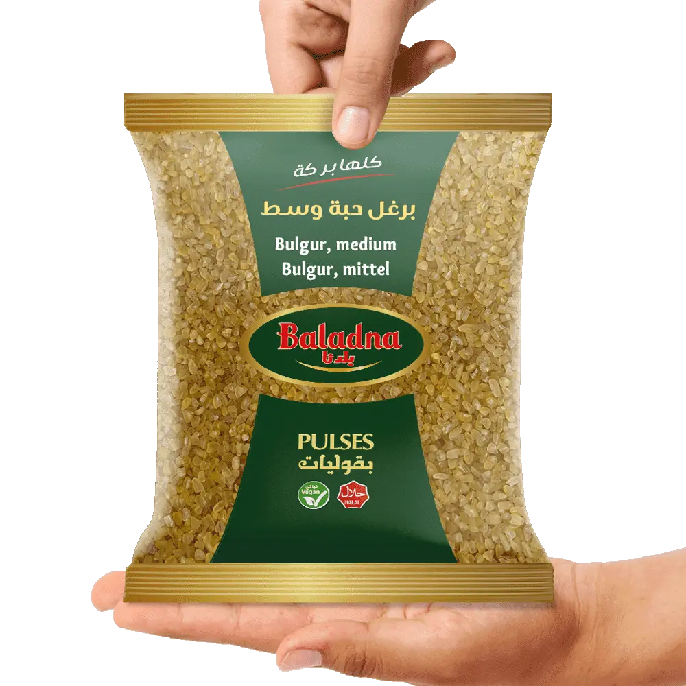 Boulgour, grain moyen jaune (vert), Baladna, 900g 