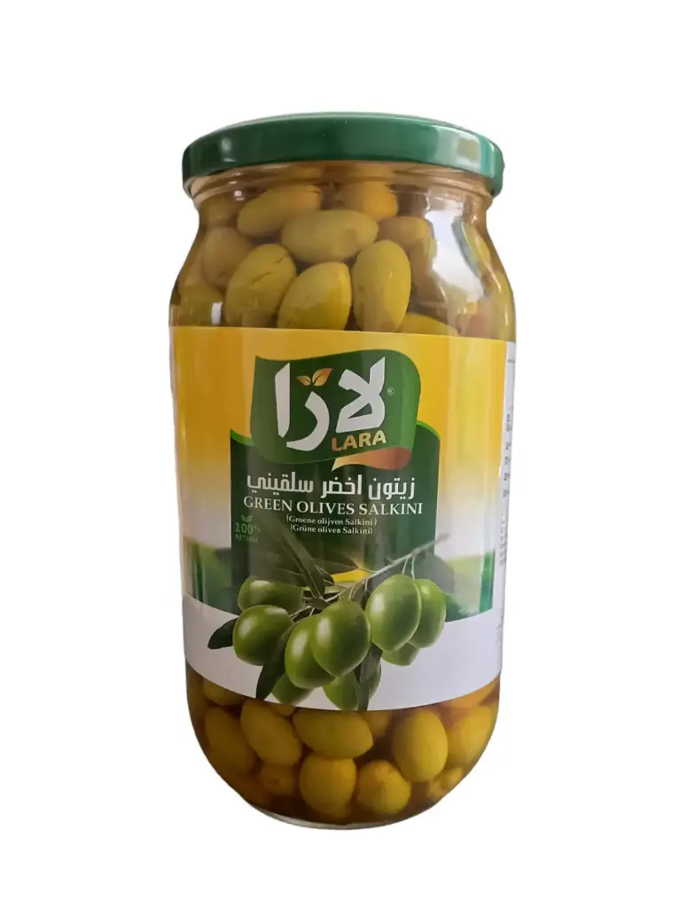 Olives vertes entières Salkini, Lara, 1000g