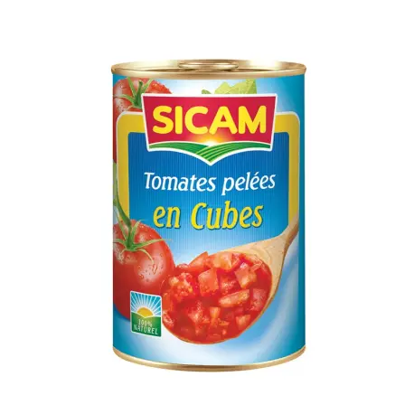 Tomate pelées concassées, Sicam, 400g